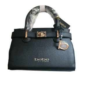 BEBE EVIE MINI SATCHEL BLACK NWT